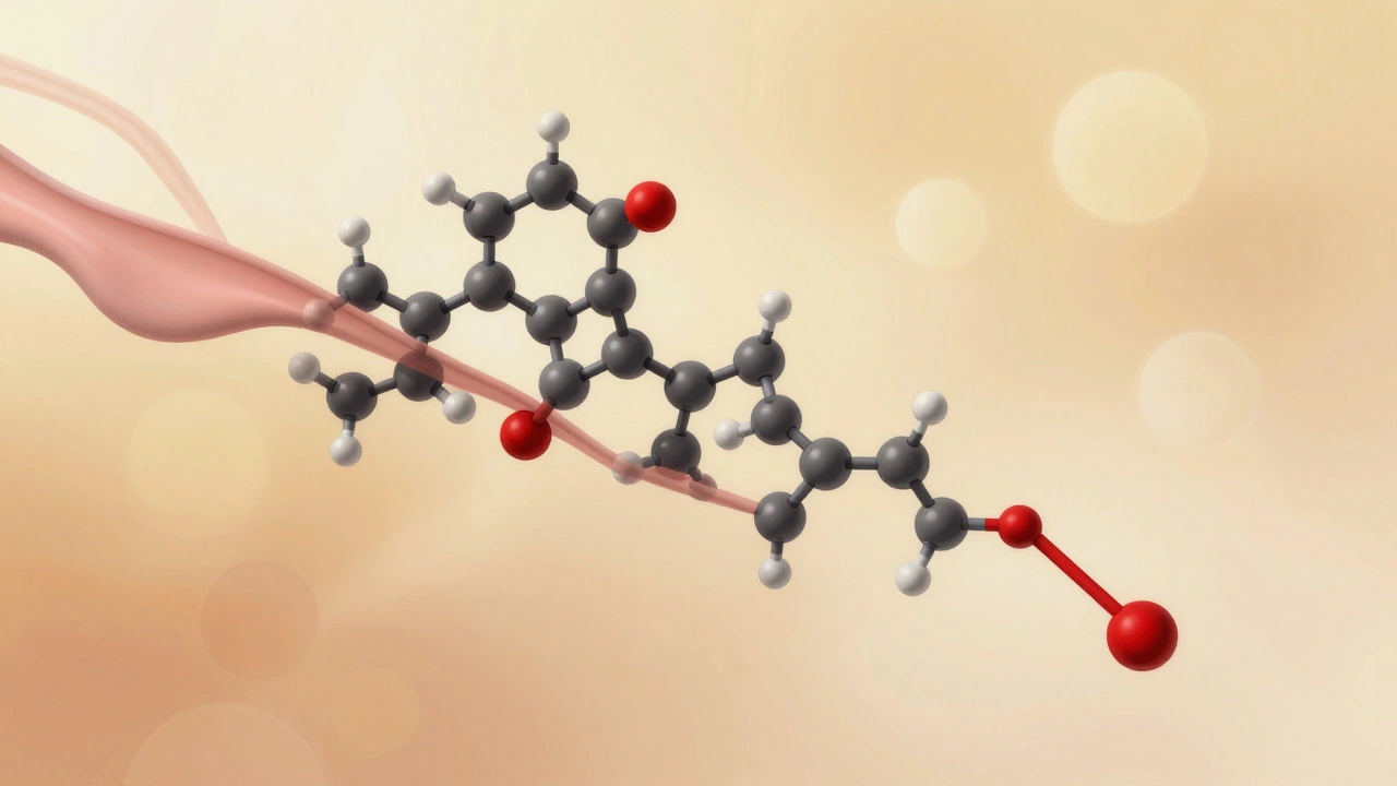 Oxytocin molecules releasing into bloodstream